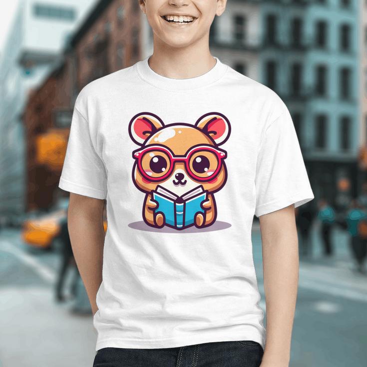 Adorable Book Lover Quokka With Reading Glasses Cute Graphic Youth
