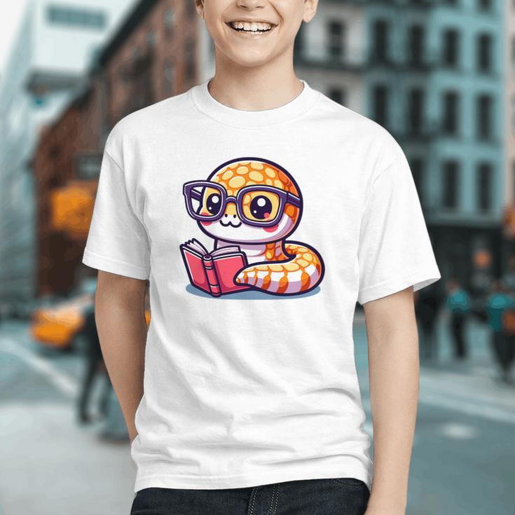Adorable Book Lover Rattlesnake With Reading Glasses Cute Graphic Youth Adorable Book Lover Rattlesnake With Reading Glasses Cute Graphic Youth