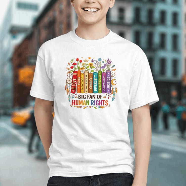 Boho Floral Book Big Fan Of Human Rights Liberal Protest Graphic Youth Boho Floral Book Big Fan Of Human Rights Liberal Protest Graphic Youth
