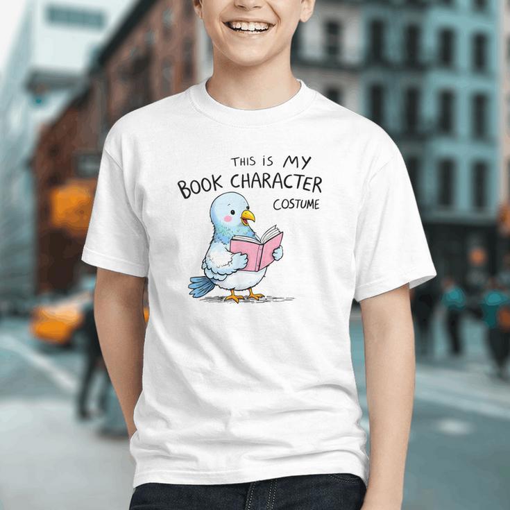 This Is My Book Character Costume I Pigeon Reading Tee Graphic Youth