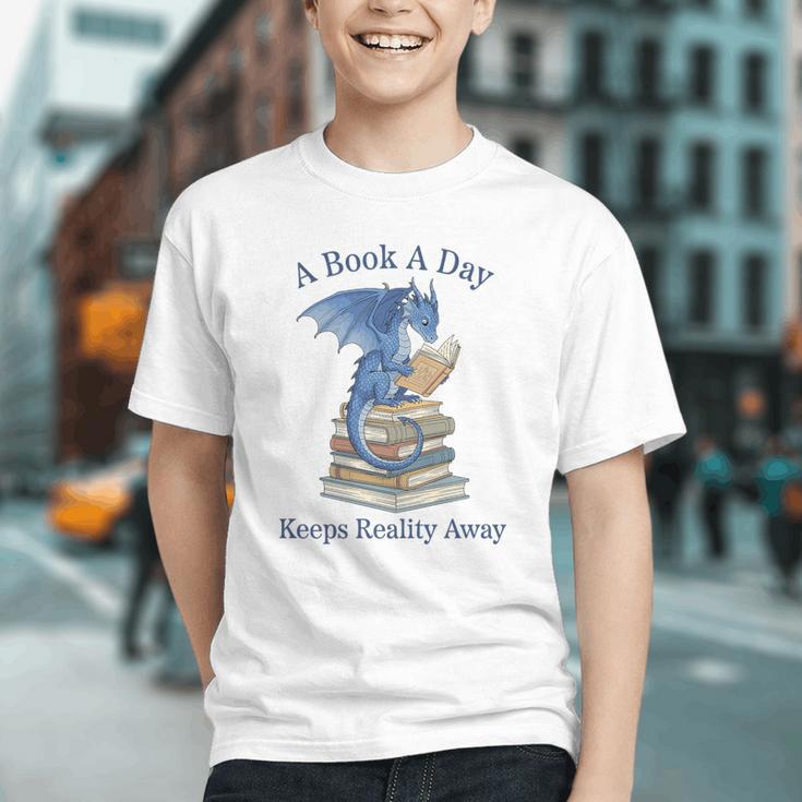 A Book A Day Keeps Reality Away Premium Tri-Blend Graphic Youth
