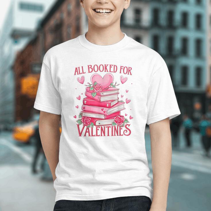 All Booked For Valentine Books Lover Teacher Floral Graphic Youth
