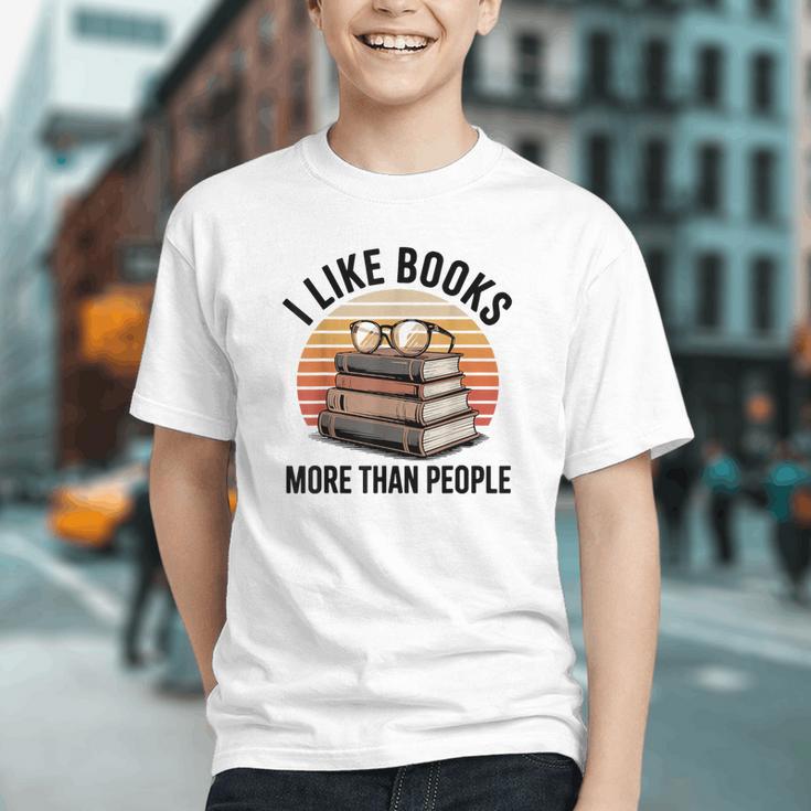 I Like Books More Than People Glasses Graphic Youth I Like Books More Than People Glasses Graphic Youth