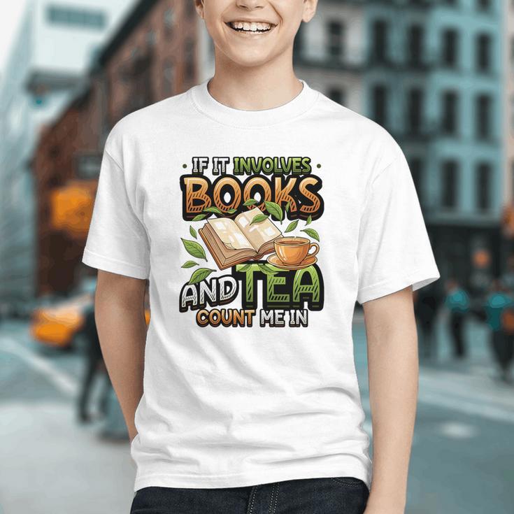 Bookworm If It Involves Books And Tea Lover Reading Premium Tri-Blend Graphic Youth