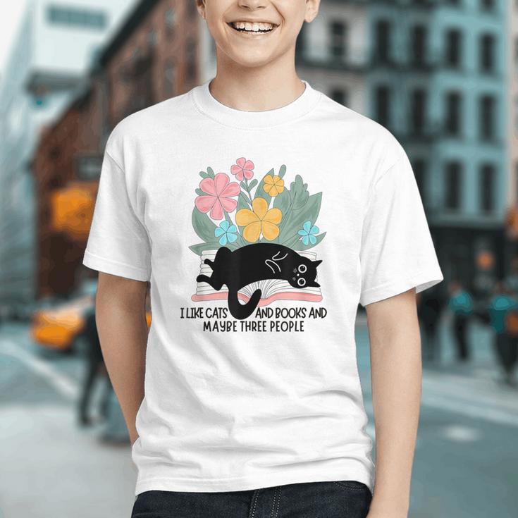 Cat Meme I Like Cats And Books And Maybe Three People Graphic Youth