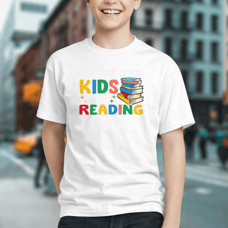 All The-Cool Kids Are Reading Teacher Book Lover Librarian Premium Graphic Youth