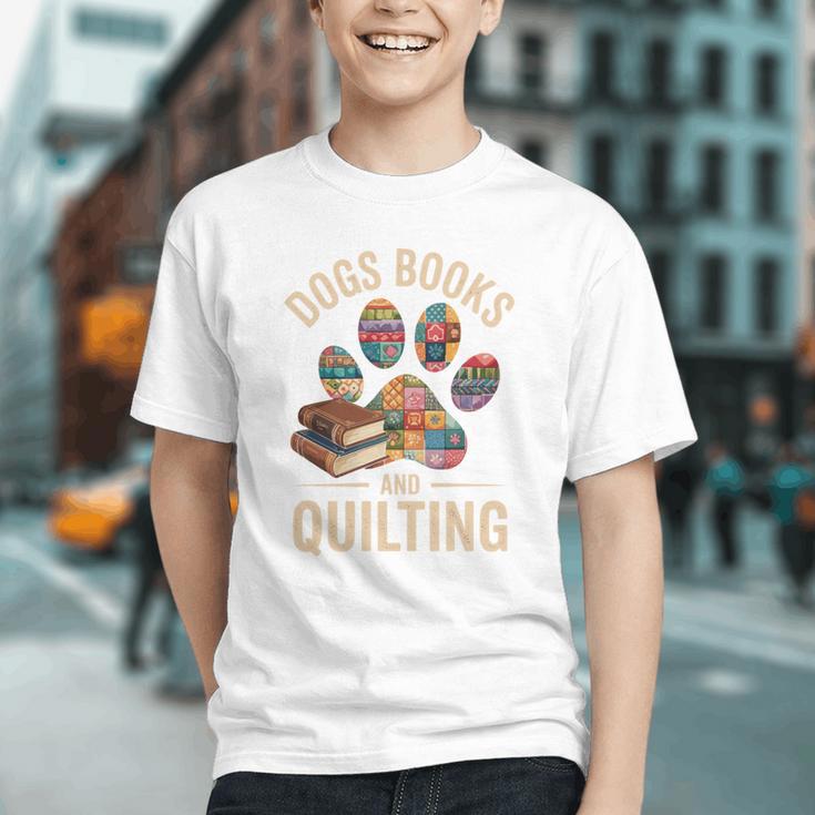 Dogs Books And Quilting Graphic Youth