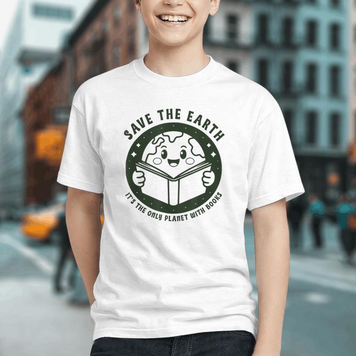 Earth Day 2025 Save Earth It´s Only Planet With Books Reader Graphic Youth