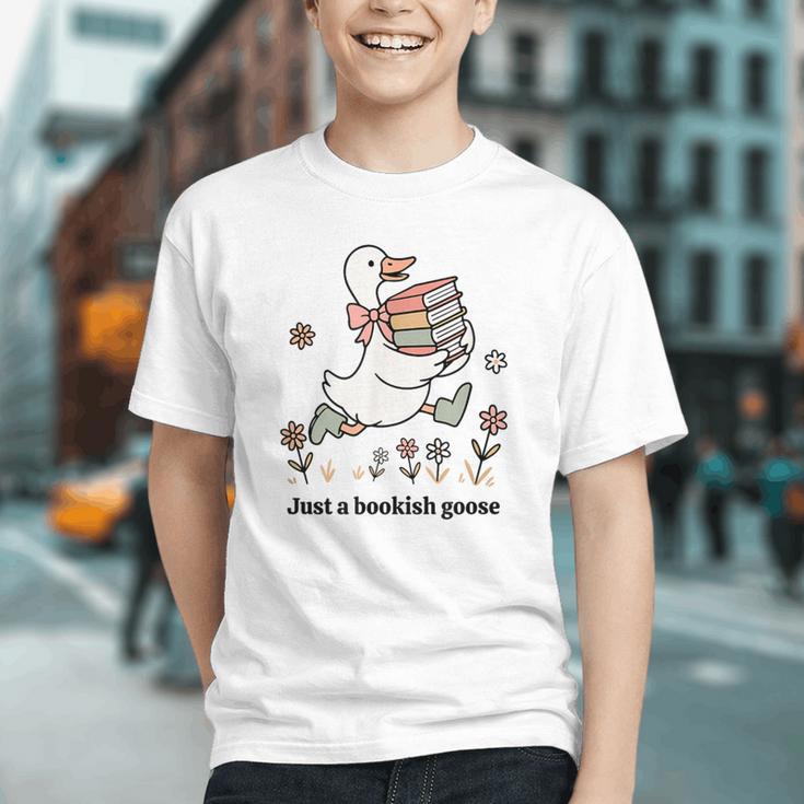 Goose With Books Cute Bookworm Reader Graphic Youth