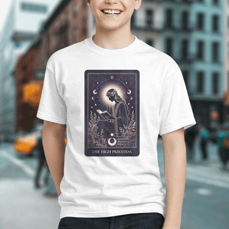 High Priestess Tarot Art Celestial Mystic Book Lover Graphic Youth