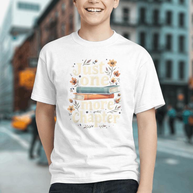 Just One More Chapter Book Reading Floral Teacher Book Lover Graphic Youth