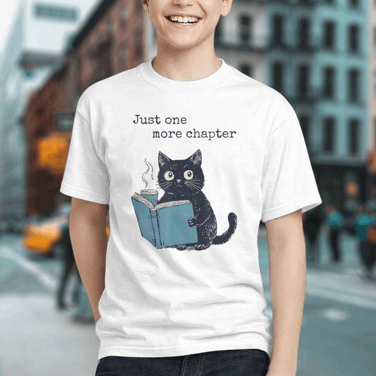 Just One More Chapter Bookworm Cat Book Lover Graphic Youth Just One More Chapter Bookworm Cat Book Lover Graphic Youth