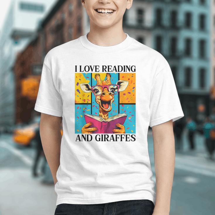 Love Reading And Giraffes Cute Giraffe Reading Book Lovers Graphic Youth Love Reading And Giraffes Cute Giraffe Reading Book Lovers Graphic Youth