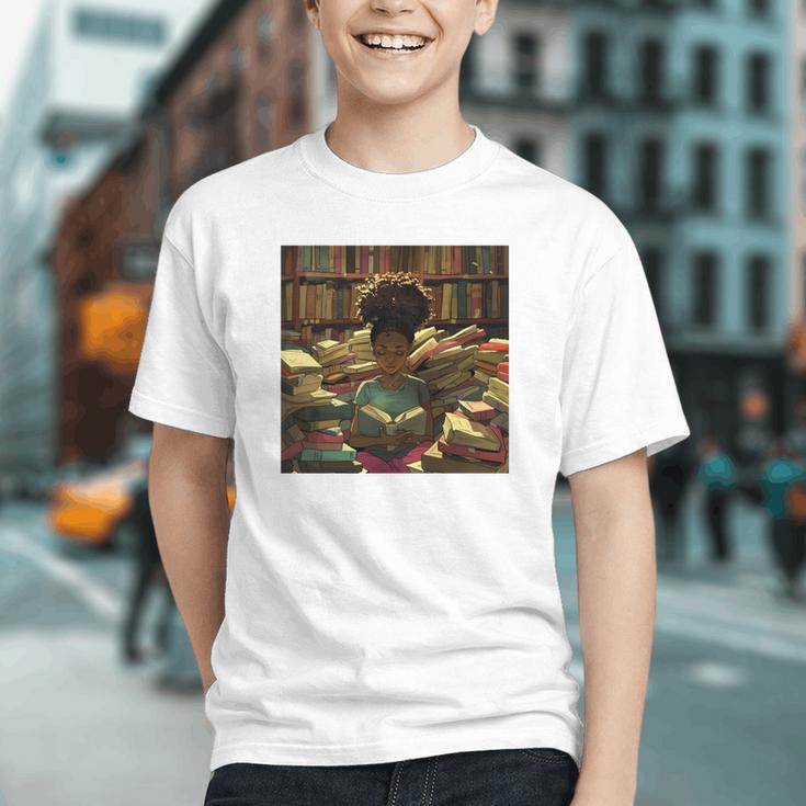 Melanin Afro Women Educated Reading Book History Girls Graphic Youth