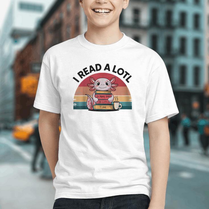 I Read Alotl Axolotl Retro Reading Books Lover Vintage Graphic Youth