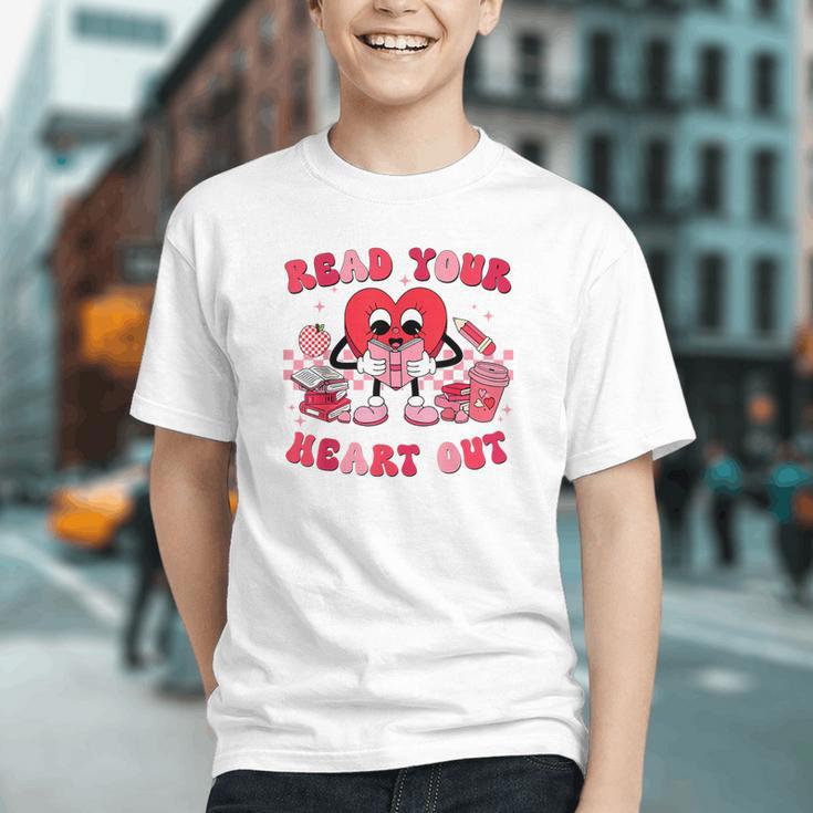 Read Your Heart Out Valentines Day Teachers Book Lovers Graphic Youth Read Your Heart Out Valentines Day Teachers Book Lovers Graphic Youth
