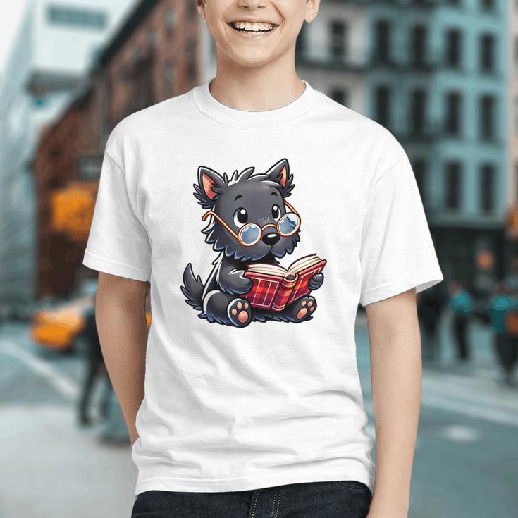 Scottish Terrier Reading a Book Dog Graphic Youth