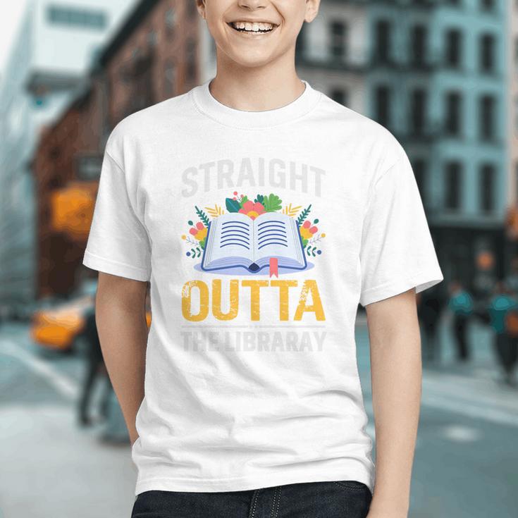 Straight Outta The Library Book Lover Men Women Premium Tri-Blend Graphic Youth