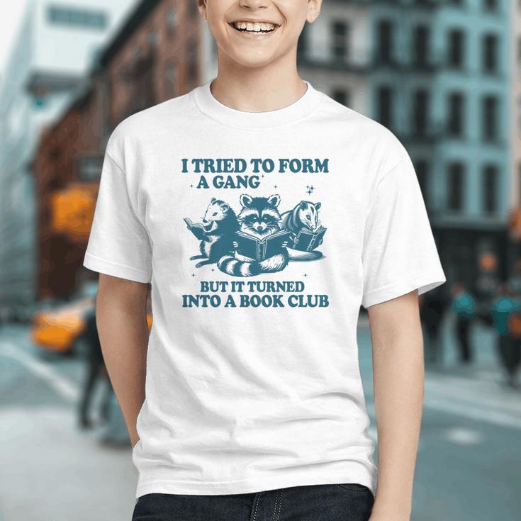 I Tried To Form A Gang But It Turned Into A Book-Club Reader Premium Tri-Blend Graphic Youth