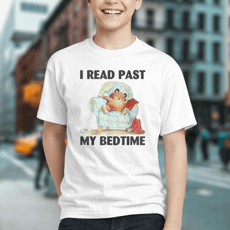Vintage I Read Past My Bedtime Cute Sleeping Bear Book Lover Graphic Youth
