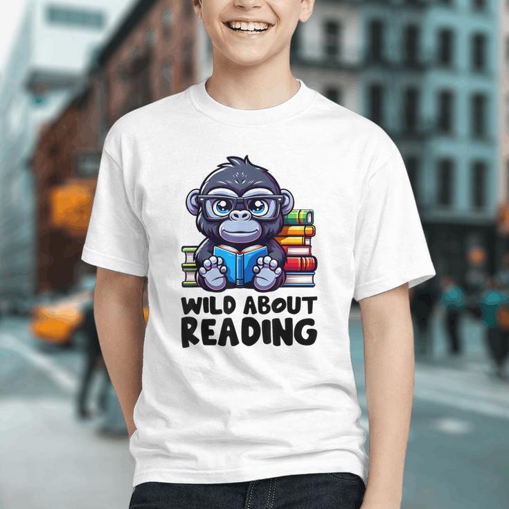 Wild About Reading Book Lover Gorilla Graphic Youth