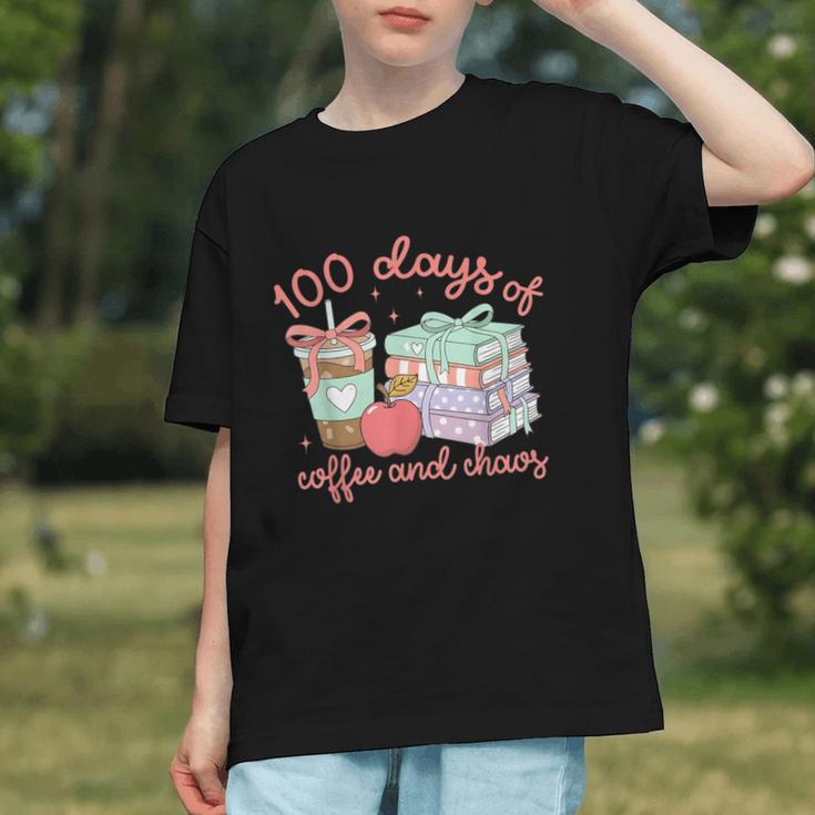 100 Days Of Coffee And Chaos Coquette Bow Book Apple Graphic Youth