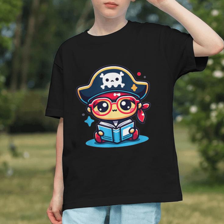 Adorable Book Lover Pirate With Reading Glasses Cute Graphic Youth Adorable Book Lover Pirate With Reading Glasses Cute Graphic Youth