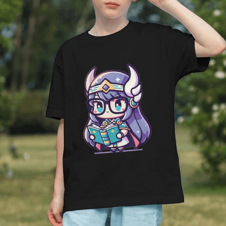 Adorable Book Lover Valkyrie With Reading Glasses Cute Graphic Youth Adorable Book Lover Valkyrie With Reading Glasses Cute Graphic Youth