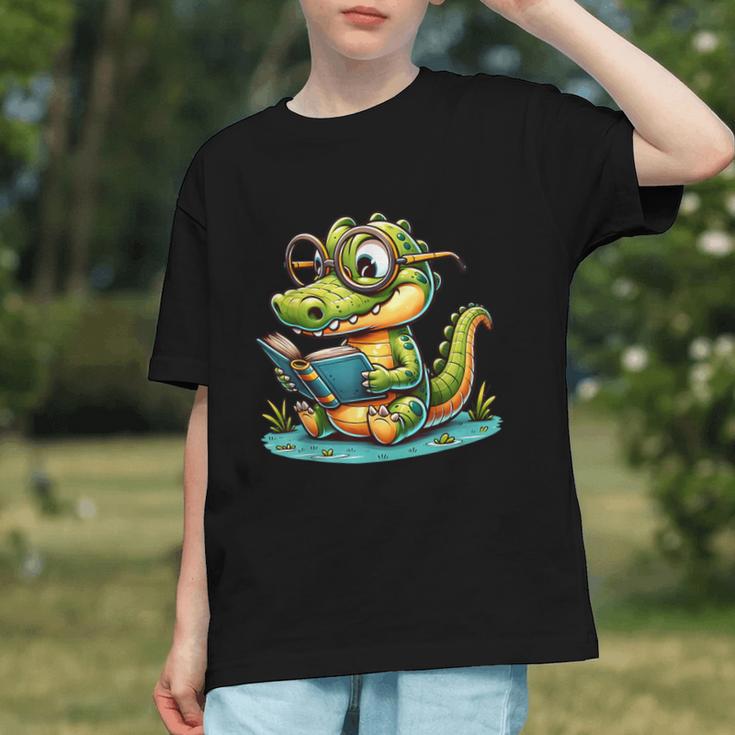 Alligator Reading a Book Animal Graphic Youth Alligator Reading a Book Animal Graphic Youth