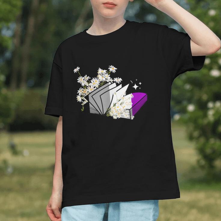 Asexual Book Lover LGBT Reading Pride Ace Flag Daisy Graphic Youth