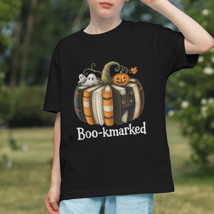 Boo-Kmarked Fall Pumpkin Books Halloween Teacher Teaching Graphic Youth Boo-Kmarked Fall Pumpkin Books Halloween Teacher Teaching Graphic Youth