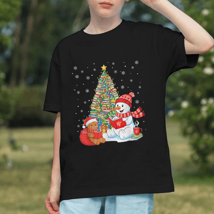 Book Christmas Tree Bookworm Gingerbread Man Snowman Reading Graphic Youth Book Christmas Tree Bookworm Gingerbread Man Snowman Reading Graphic Youth