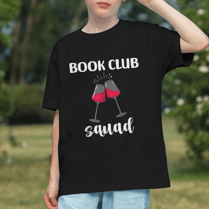 Book Club Squad Reading Bookworm Wine Lover Humor Graphic Youth