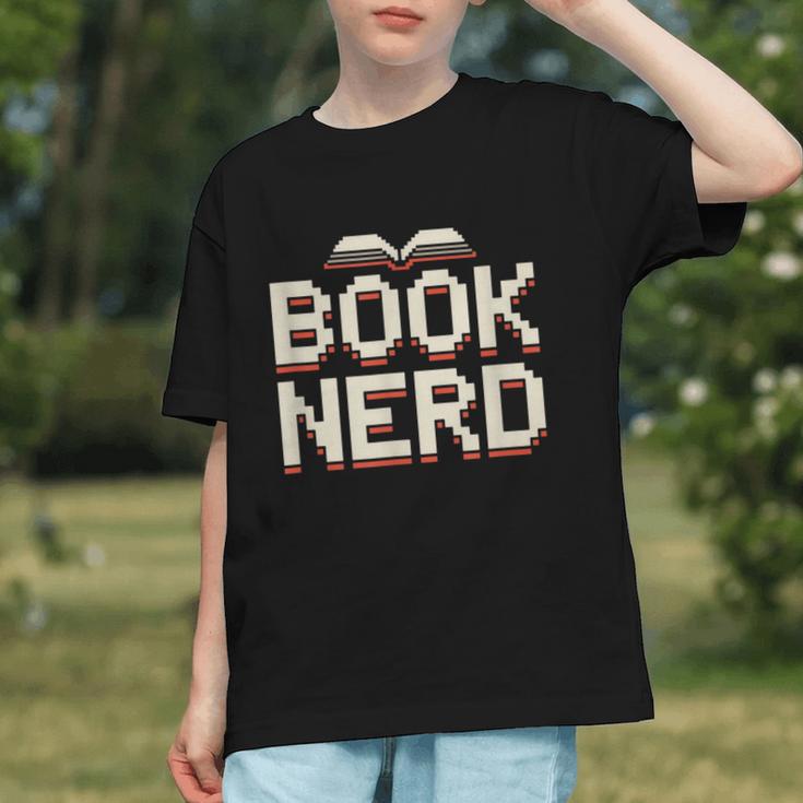 Book Nerd Retro Pixel Reading Librarian Aesthetic Graphic Youth