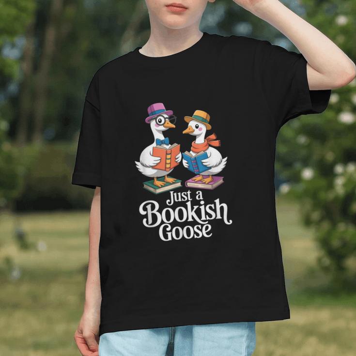 Bookish Goose Cute Geese With Hats Reading Books Graphic Youth Bookish Goose Cute Geese With Hats Reading Books Graphic Youth