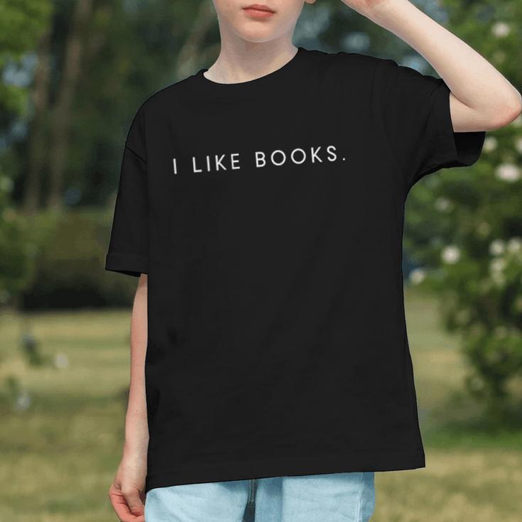 I Like Books Minimalist Saying Bookworm Lover Graphic Youth