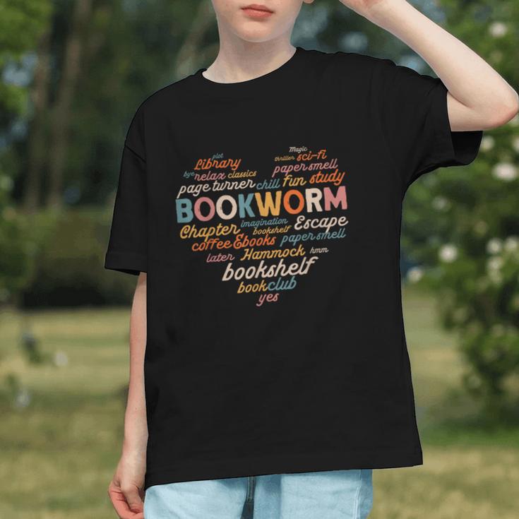 Bookworm Words Heart Book Lover Reader Reading Fun Graphic Youth