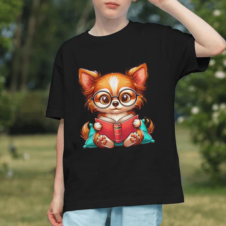 Chihuahua Reading a Book Dog Graphic Youth Chihuahua Reading a Book Dog Graphic Youth