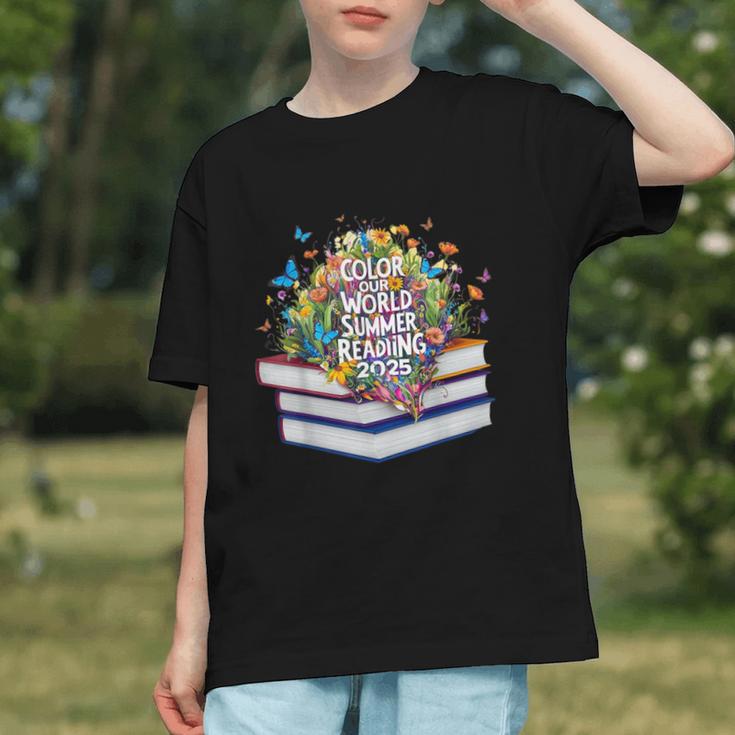 Color Our World Summer Reading 2025 Cute Book Wildflowers Graphic Youth