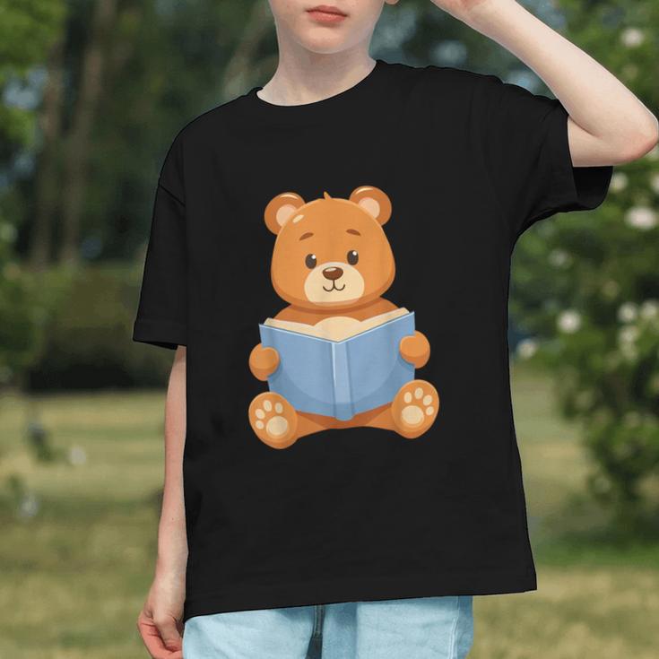 Cute Teddy Bear Reading Book Adorable For Readers Graphic Youth Cute Teddy Bear Reading Book Adorable For Readers Graphic Youth