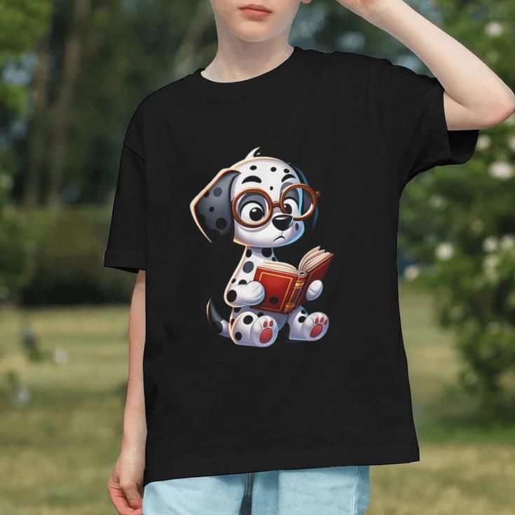 Dalmatian Reading a Book Dog Graphic Youth