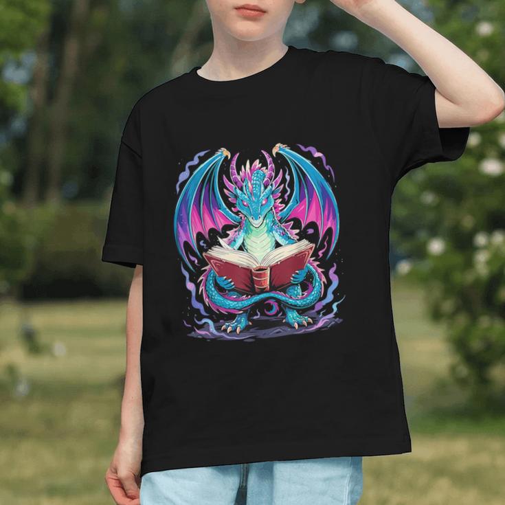 Dragon Reading Book Lover Graphic Youth