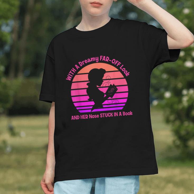 With A Dreamy Far-Off Look And Her Nose Stuck In A Book Graphic Youth