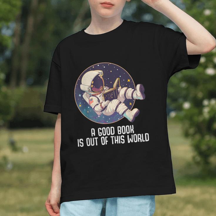 Good Book Is Out Of This World Astronaut Space Graphic Youth
