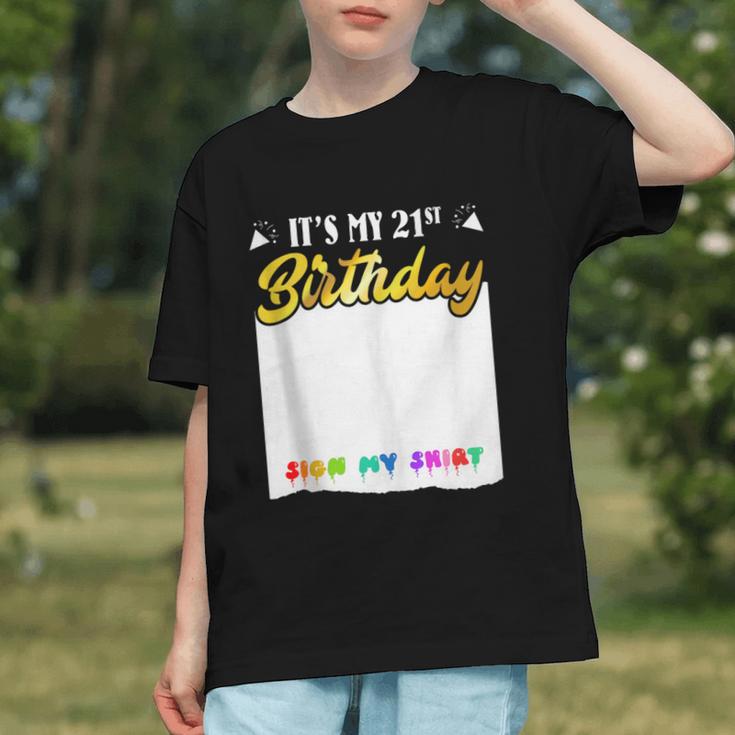 Guestbook My 21st Birthday Sign My Shirt Birthday Party Graphic Youth Guestbook My 21st Birthday Sign My Shirt Birthday Party Graphic Youth