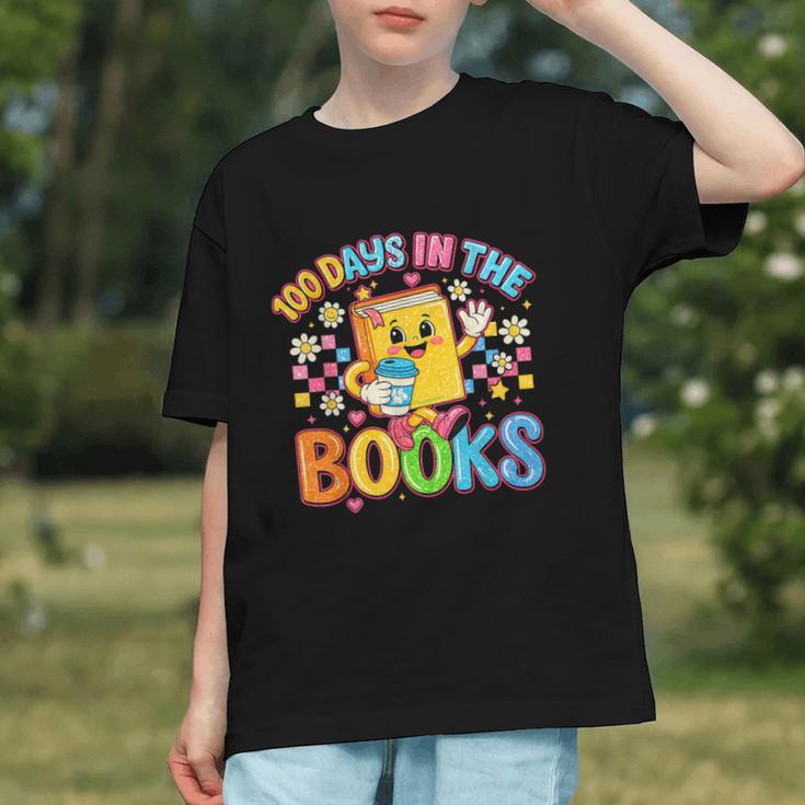 HUGvyn Preppy 100 Days In The Books Teacher Reading Coffee Graphic Youth