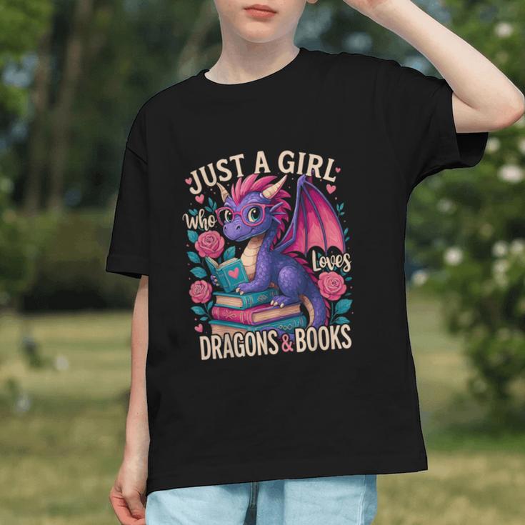 Just a Girl Who Loves Dragons And Books Dragon Graphic Youth