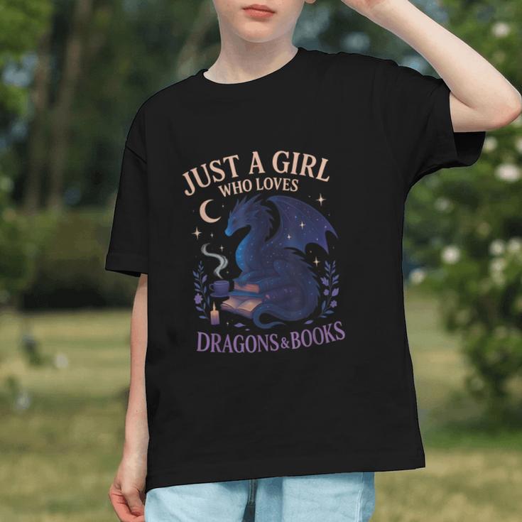 Just a Girl Who Loves Dragons And Books Fantasy Graphic Youth Just a Girl Who Loves Dragons And Books Fantasy Graphic Youth