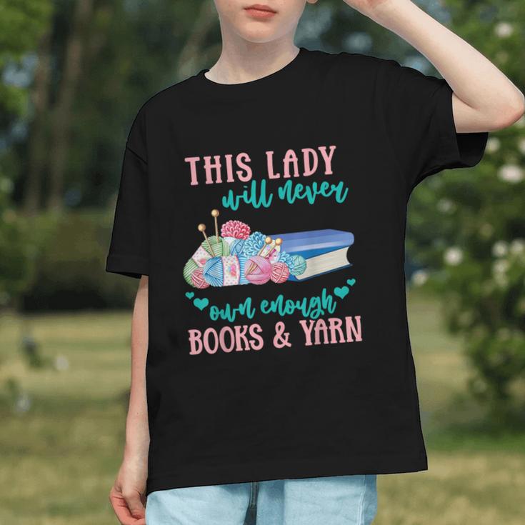 THIS LADY Will Never Own Enough BOOKS & YARN Graphic Youth
