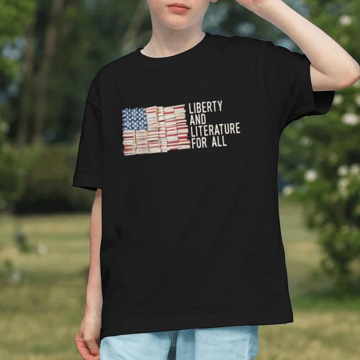 Liberty And Literature For All Reading USA Book Lover Graphic Youth Liberty And Literature For All Reading USA Book Lover Graphic Youth